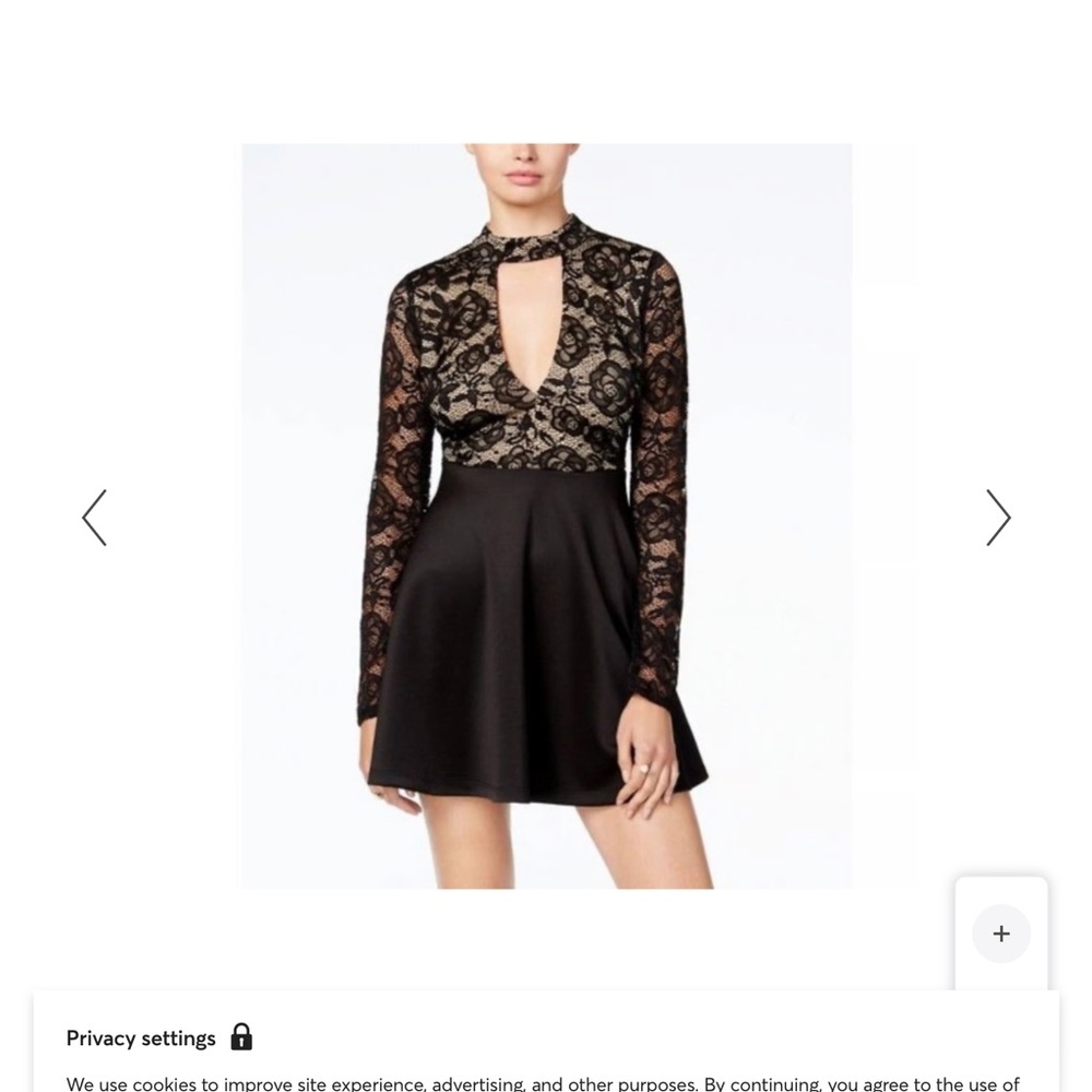 Crystal Doll Lace Black Dress -Juniors